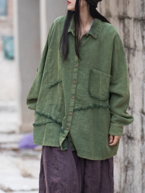 Loose Blouse with Asymmetric Design