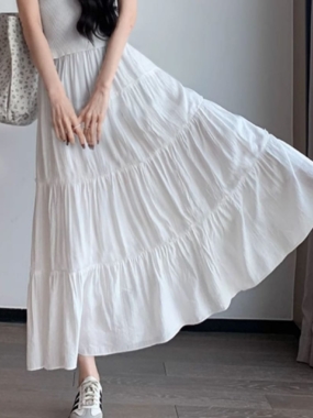 Tiered Solid Minimalist Skirt