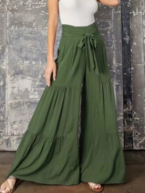 High Waisted Boho Flowy Pants