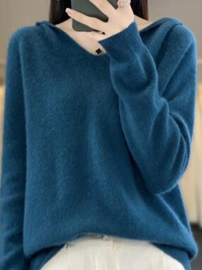 Hooded Lighweight Cashmere Sweater