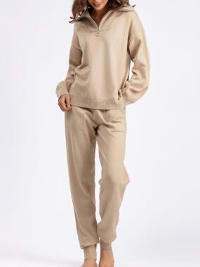 Polo Collar Knitted Set