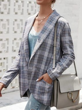 Plaid Blazer with Lining