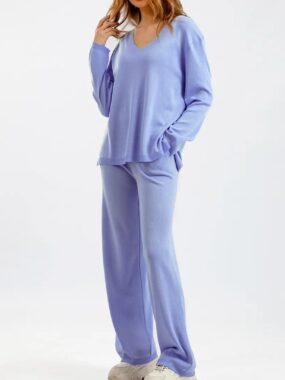 Loose Fit High Waist Casual Pants Set