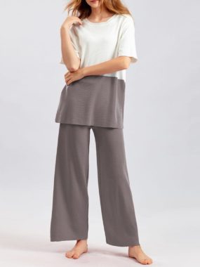 Colorblock T-Shirt & Pants Set