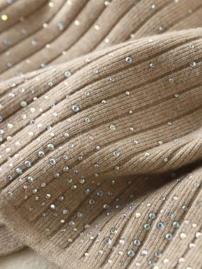 Turtleneck Sleeveless Knitted Plaid Sweater