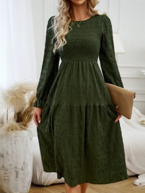 Long Sleeve Mid Length Dress