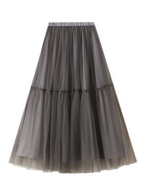 Midi Tulle Two Layered Skirt