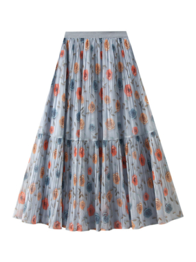 Double Sided Floral vs Plain Pleated Skirt