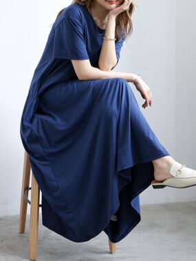 Basic Jersey Cotton Tee Maxi Dress