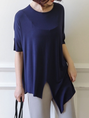 Irregular Boxy Casual T-shirt for Women