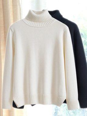 Pure Cotton Turtleneck Sweater
