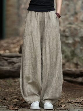 Organic Fabric Casual Loose Fit Everyday Pants