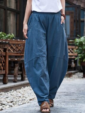 Linen & Cotton Loose Fit Casual Soft Pants