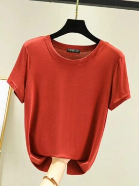 Modal Cotton Color O-neck T-shirt