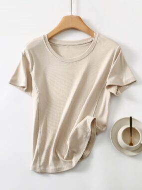 Crew Neck Basic Cotton T-shirt