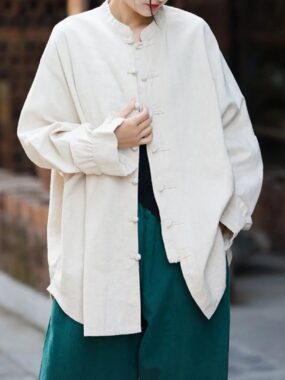 Hiqu Quality Ramie Long Sleeve Summer Shirt