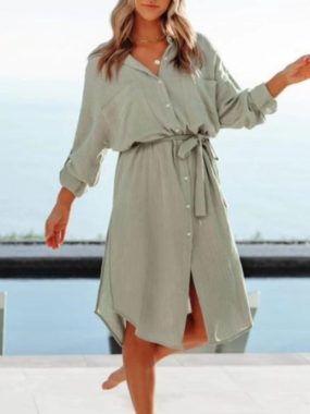 Summer Breathable Long Beach Shirt