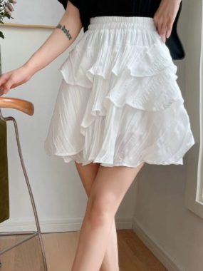 Summer High waist Mini Cake Skirt