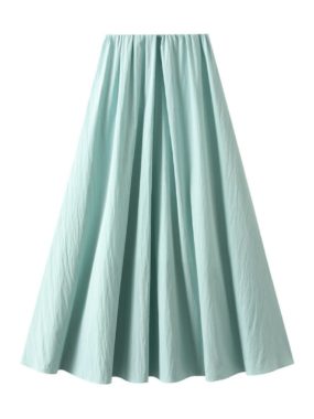Summer Tencel Midi Skirt with Lining