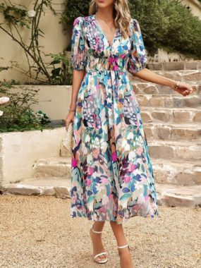 Chiffon Floral Maxi Dress