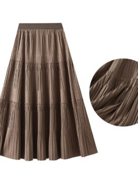 Pleated Midi-Skirt