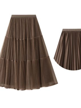 Reversible Gauze Midi Skirt