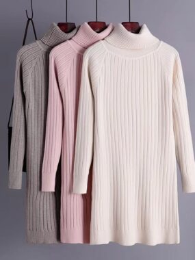 Thick Turtleneck Long Knitted Sweater
