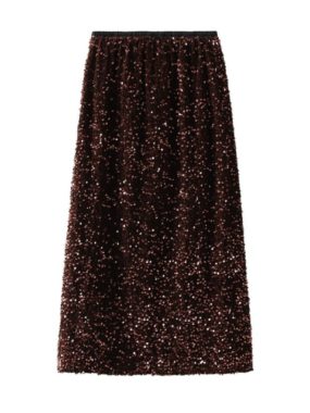 Sequin Midi Skirt with Lining