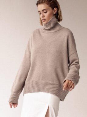 Thick Colorful Turtleneck Sweater