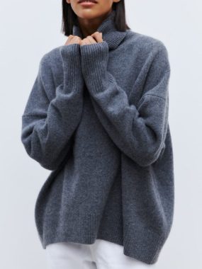Thick Turtleneck Knit Sweater