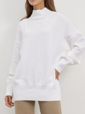 High Collar Loose Fit Sweater