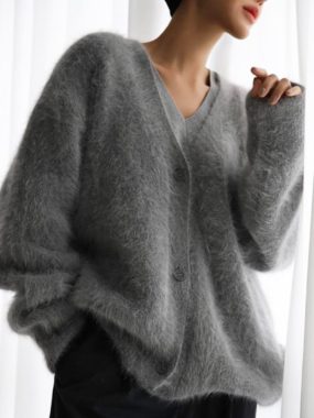 Winter Solid Color Fur Jacket