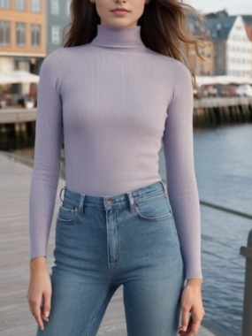 Basic Slim Fit Turtleneck Sweater