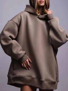 Overzised Thick Hooded Sweatshirt