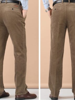 Cotton Corduroy Winter Classic Fit Pants