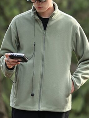 Fleeced Outwear Zip Up Jacket