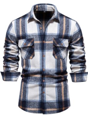 Long Sleeve Plaid Casual Shirt