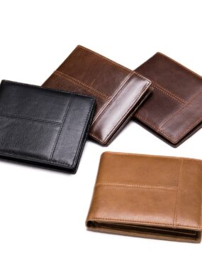 Top Stitched Genuine Leather Men's Wallet