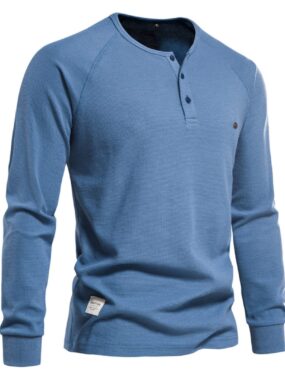 Collarless Long Sleeve Sweatshrt