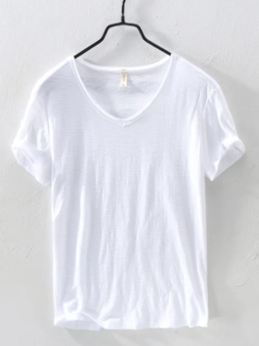 Short Sleeve Thin Solid Color T-Shirt