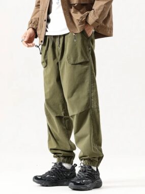 Casual Loose Fit Cotton Cargo Pants