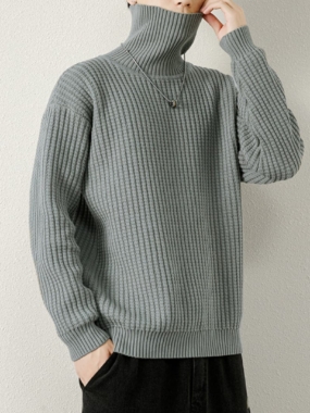 Long Sleeve Heavyweight Ribbed Turtleneck