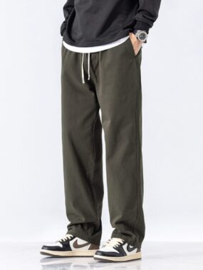 Pure Cotton Drawstring Men's Pants