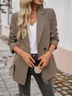 Plaid Loose Classic Blazer