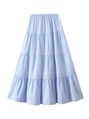 Striped Maritime Tiered Skirt