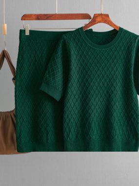 Cable Knit Tshirt and Skirt