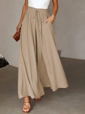 Wide Loose Classic Pants with Waistband
