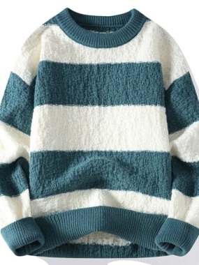 Striped Thick Winter Men's Sweater