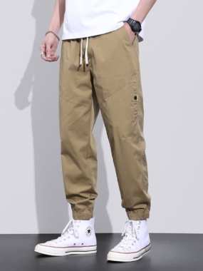 Casual Cotton Cuffed Pants