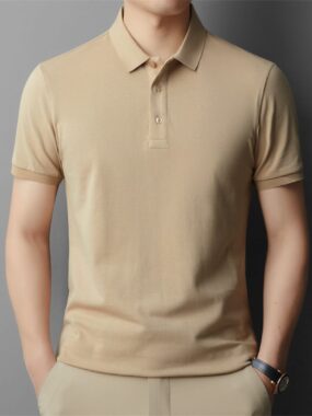 Basic Pure Cotton Long Staple Polo Shirt